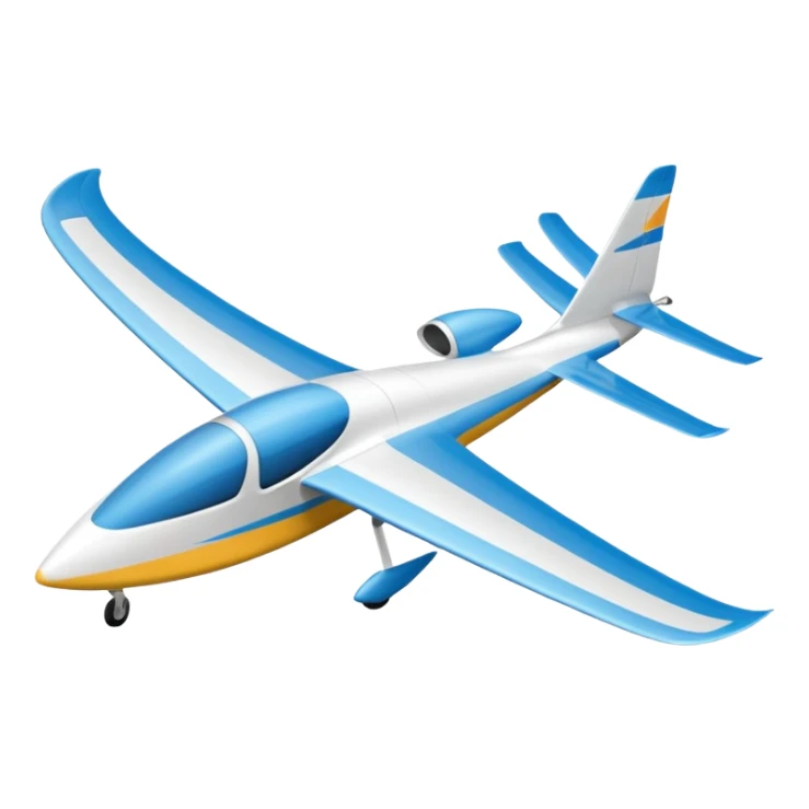 glider, large wingspan, white, 1 seat, no engine sticker