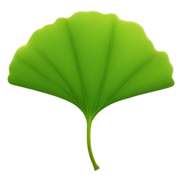 Hoja de ginkgo biloba estilo Pixar sonriendo  sticker
