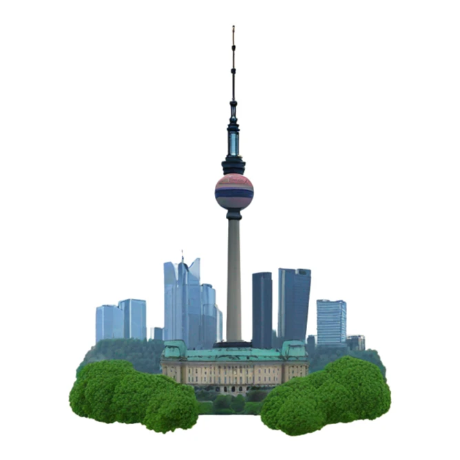 Berliner skyline mid basket Bällen￼ sticker