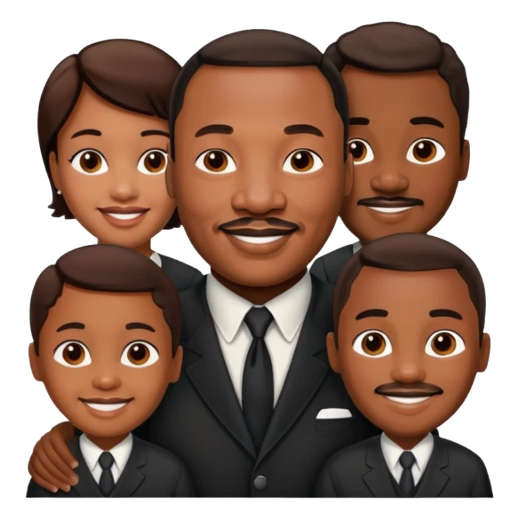 Martin Luther King JR. Siblings sticker