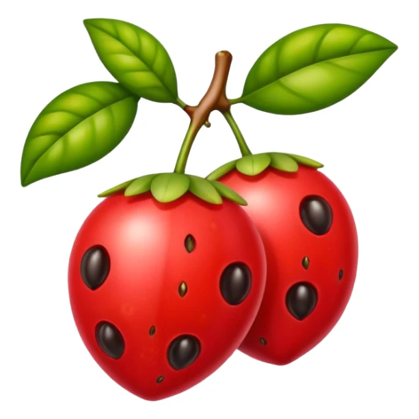 Guaraná berries, colorful and playful sticker