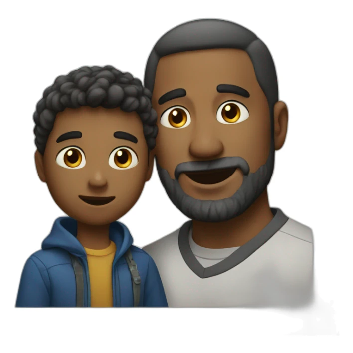 A father that give's a white rock to his son sticker