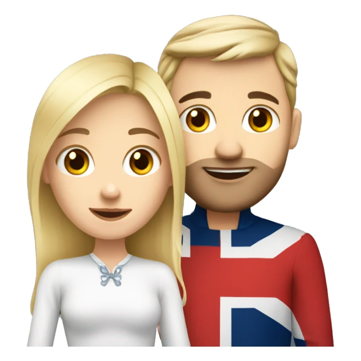 European girl with Norwegian boyfriend  sticker