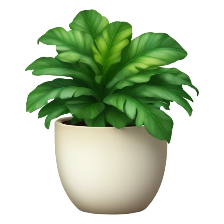 A tropical plant in a pot sticker
