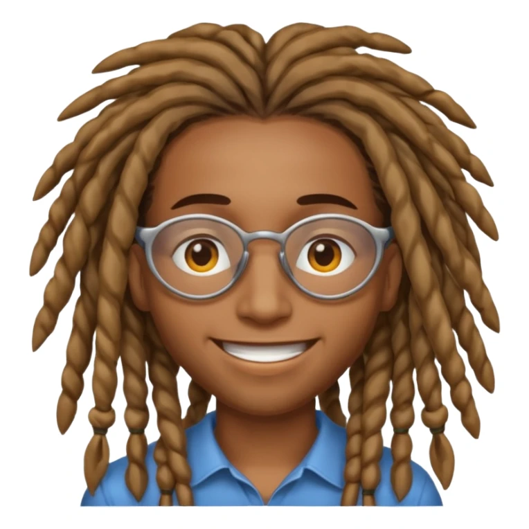 hes brown skin with dreads over his eyes sticker