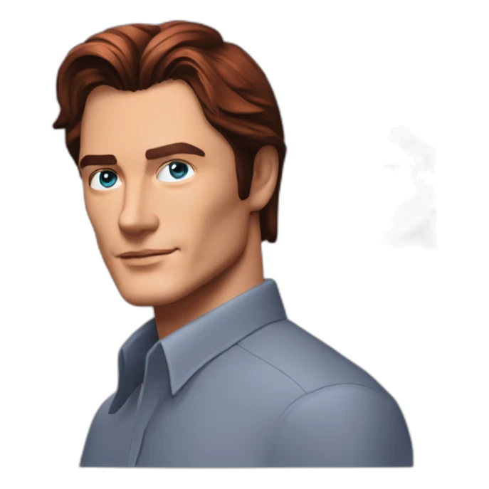 Alain delon young blue eyes neat gelled flat red hair software engineer sticker