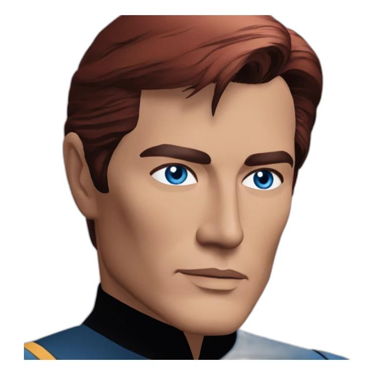 Alain delon blue eyes red hair Star Trek sticker