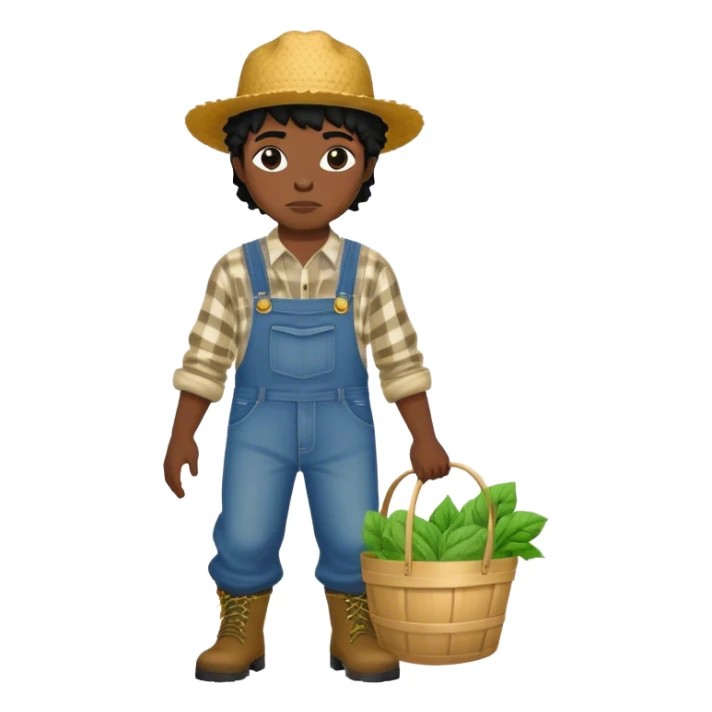 The rapper lucki in a farmer outfit sticker