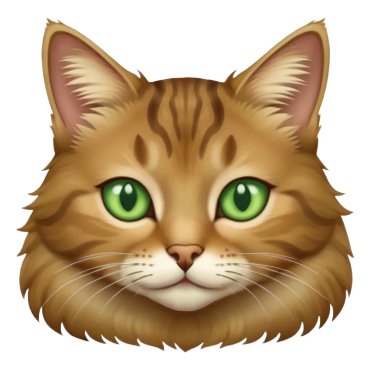 tabby brown and beige cat with green eyes sticker
