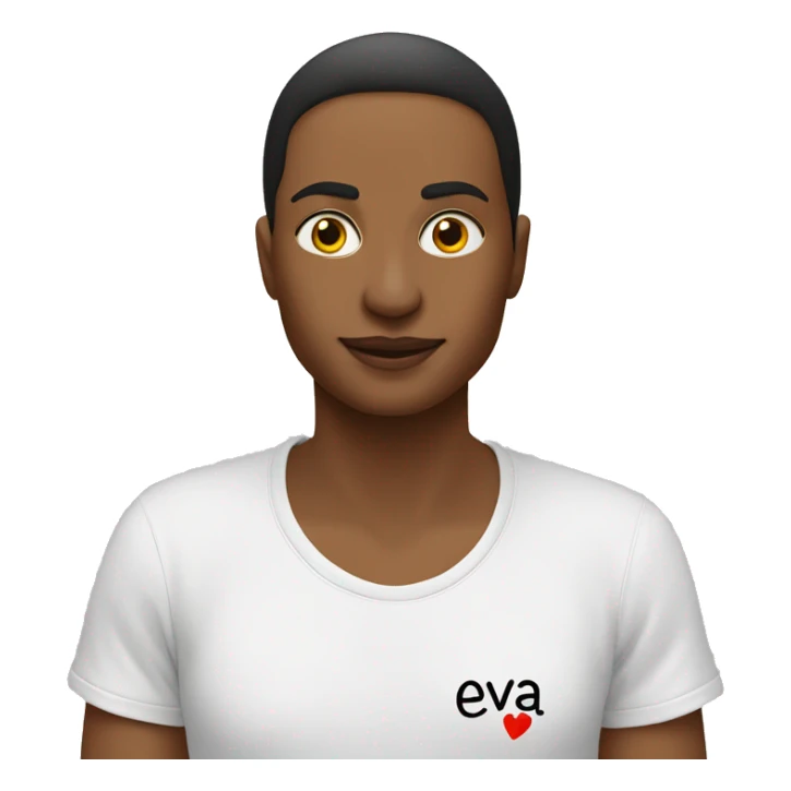 T-shirt with the inscription “I ❤️ eva” sticker