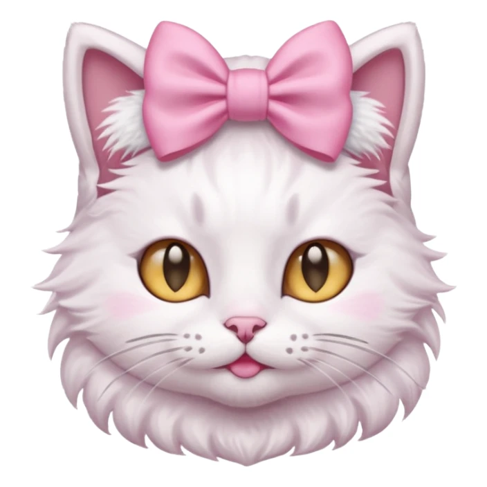 Gato con moño Rosita en l cabeza sticker