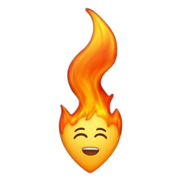 cuore in fiamme sticker