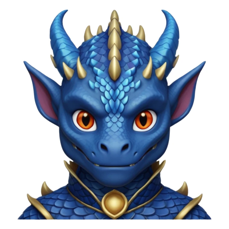 Anime Dragon Human He/They Dark Blue sticker