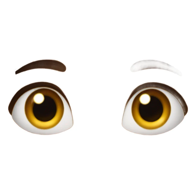 Brown girl with curly long brown hair rolling her eyes sticker