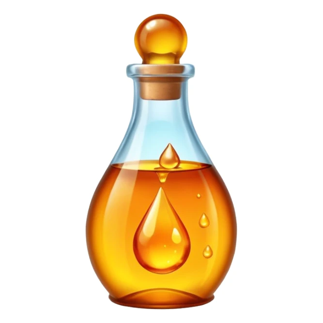 bottle of resin with a glowing drop sticker