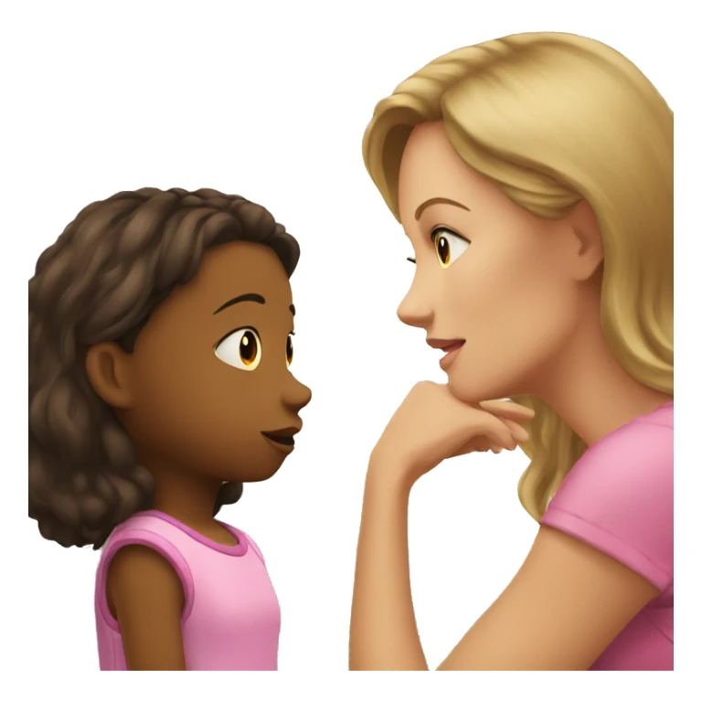 little girl being watched by mom sticker