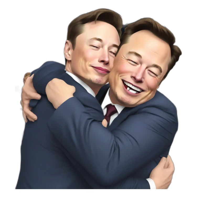 Elon musk hug trump sticker