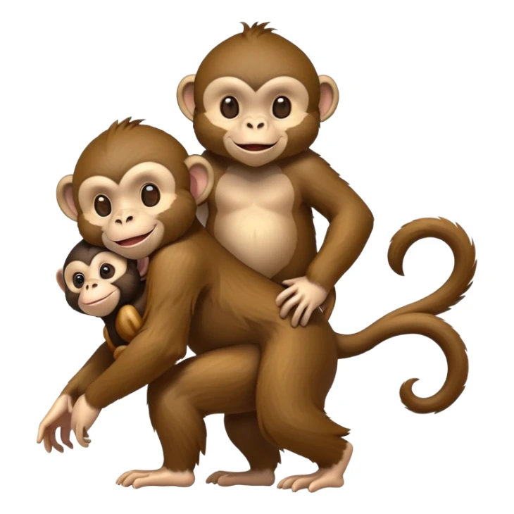Create an emoji of a large bird flying fast, with a small, cheerful monkey sitting on its back. The bird looks majestic and focused, with vibrant feathers, while the monkey is playful, smiling, and holding on tight. sticker