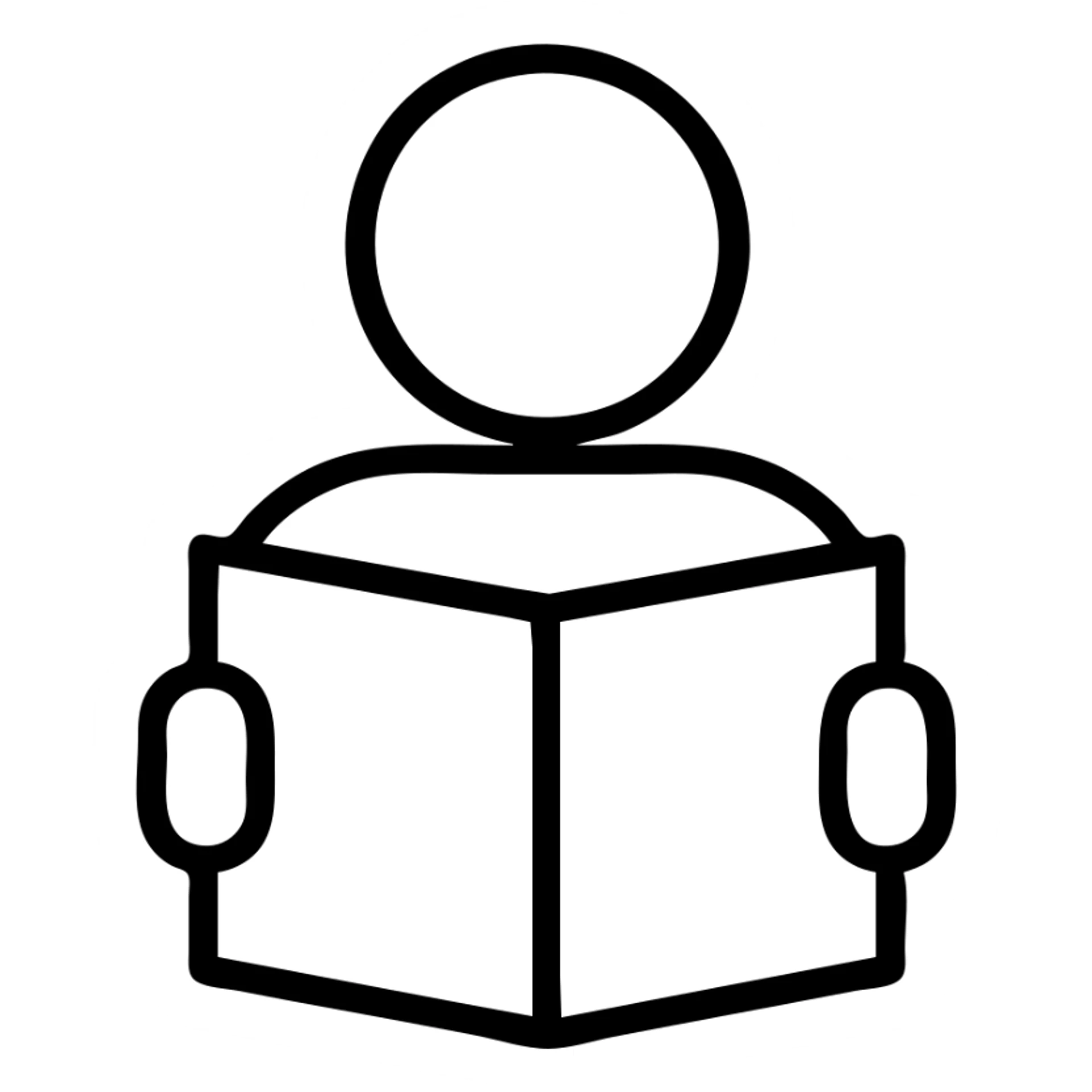 someone who is reading a book sticker