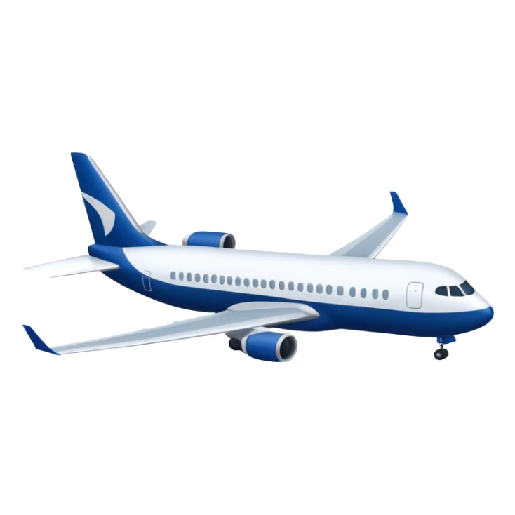 white and dark blue commercial aircraft sticker