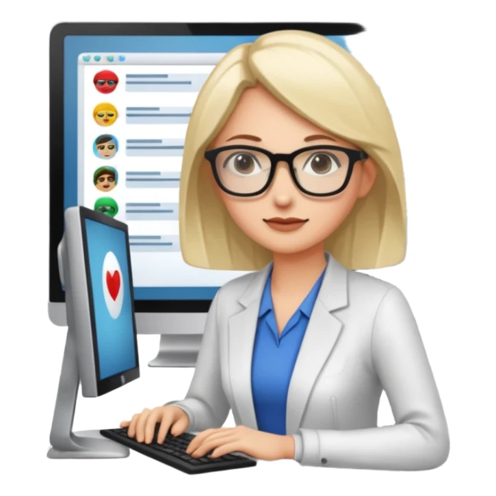 a woman developer in a meeting with others developers, in the background a mainframe computer sticker