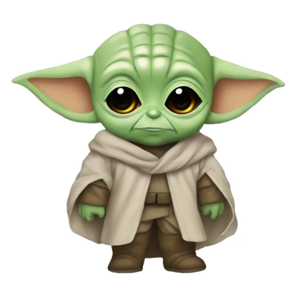 Baby Yoda in the mask of Batman sticker