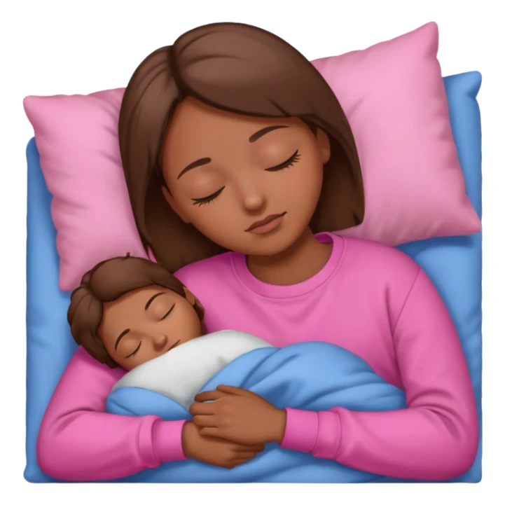 sleeping pink sweatshirt brown hair Sleeping sticker