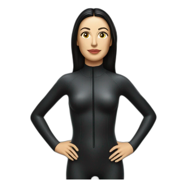 monica belucci wearing a wetsuit hyperrealistic sticker