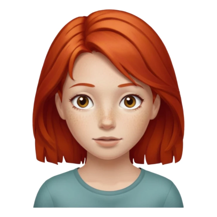 red hair girl sticker