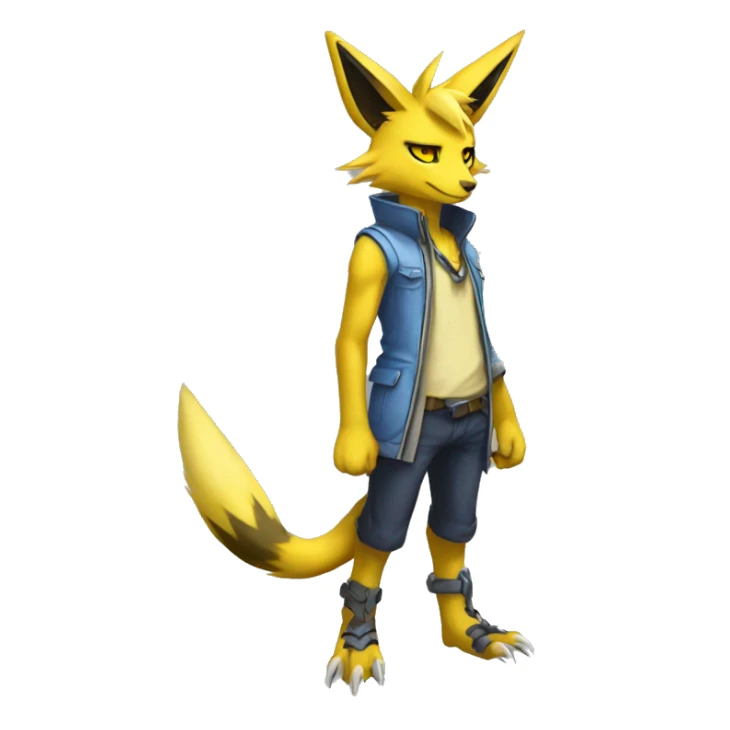 Lombax-Renamon-Zeraora full body sticker