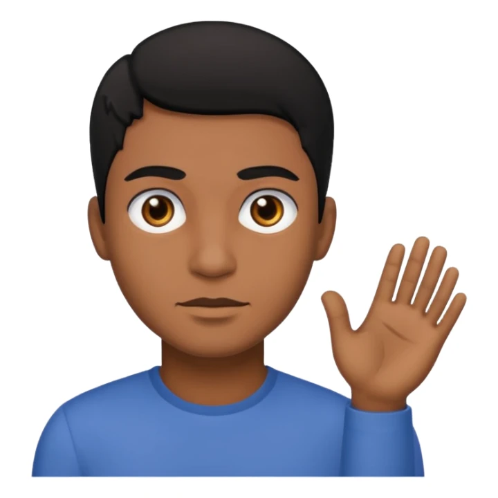 Brown skin man with black hair and black eyes sticker