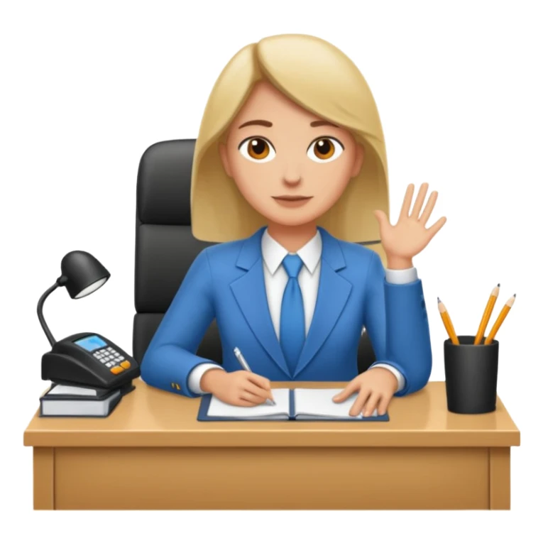 un recruteur à son bureau en face d'un candidat tourné de 3/4 sticker