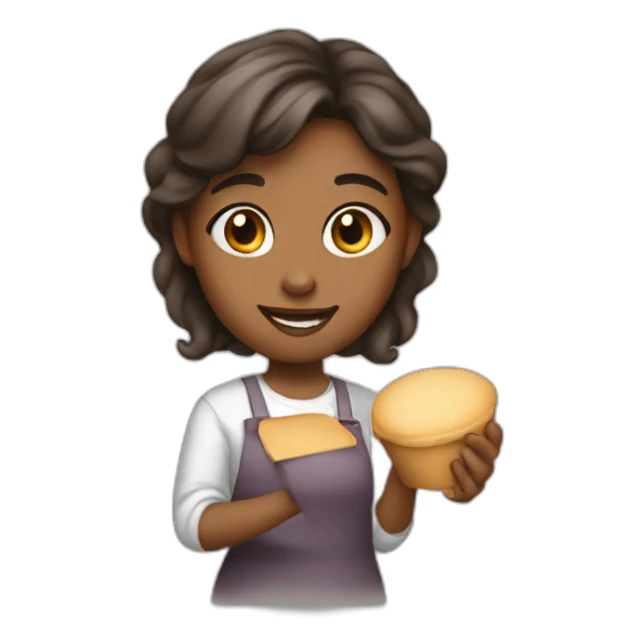 artist girl holding a palatte sticker