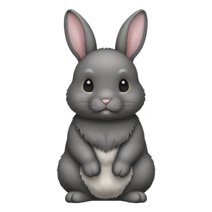 netherland dwarf bunny with dark gray fur sticker
