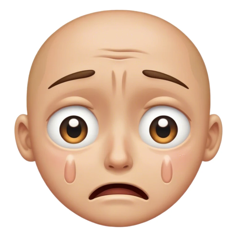 con los ojos medio abiertos y llorando sticker