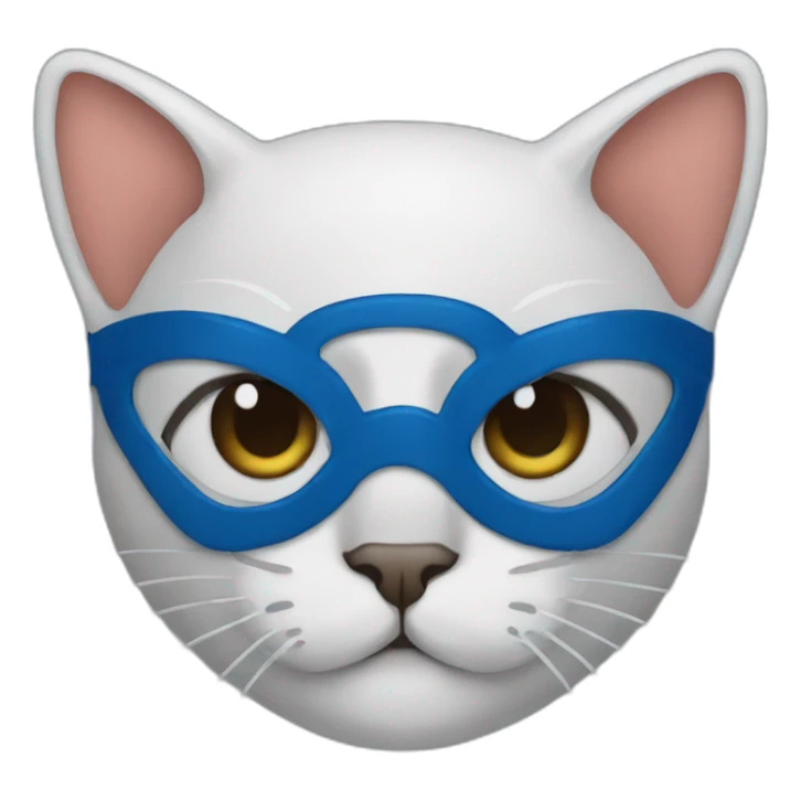 Cat wear spider man mask emoji sticker