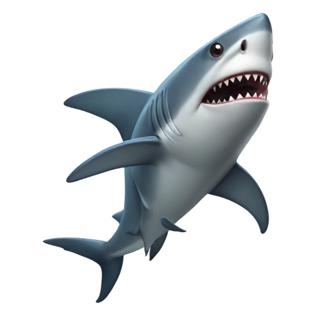 Shark with legs sticker