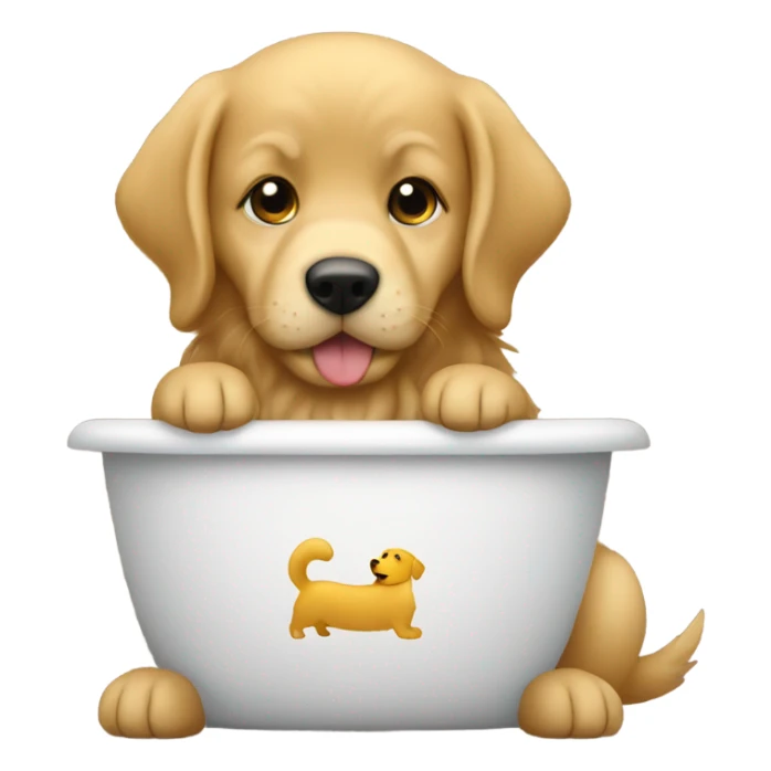 A baby sitting on a golden retriever  sticker