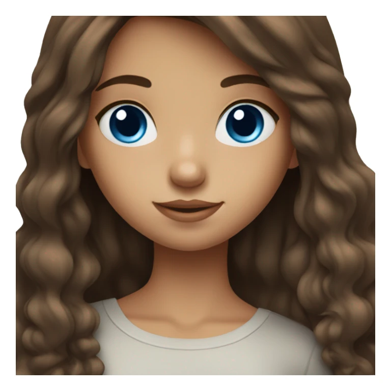 brownhaired girl with blue eyes  sticker