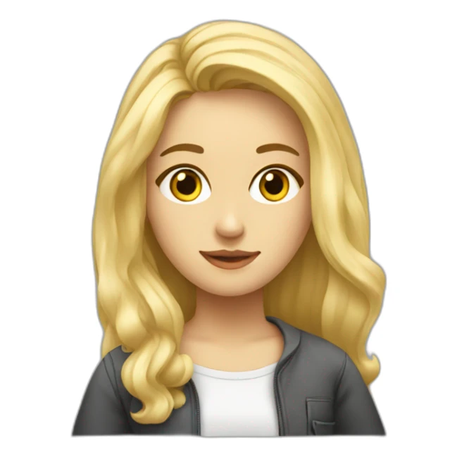 Blonde Girl studying in art school sticker