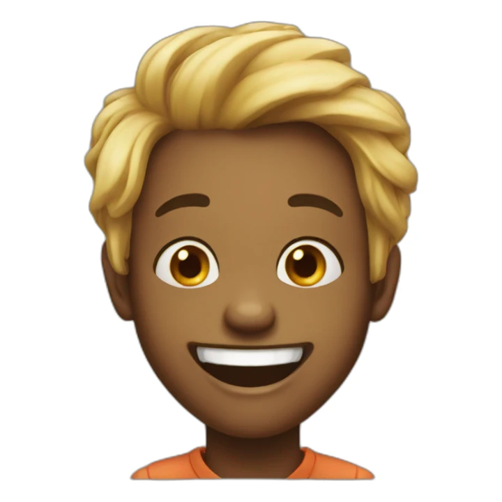 A black 13 year old laughing, ugly, ugly laugh sticker