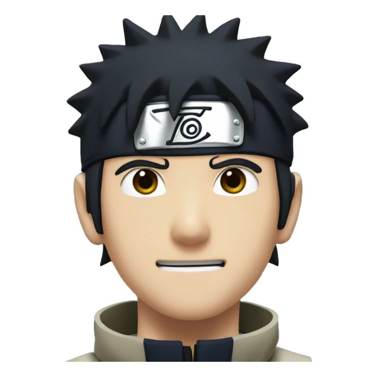 naruto from naruto with dark hair color sticker