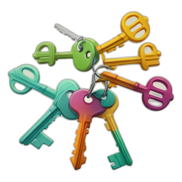 bunch of retro keys sticker