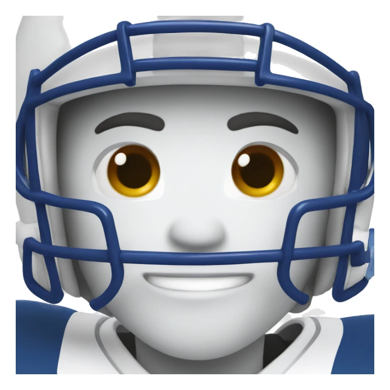 White football player with blue uniform #30 sticker