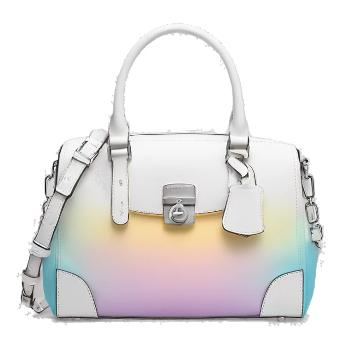 Realistic pastel to white ombre michael kors satchel purse. sticker