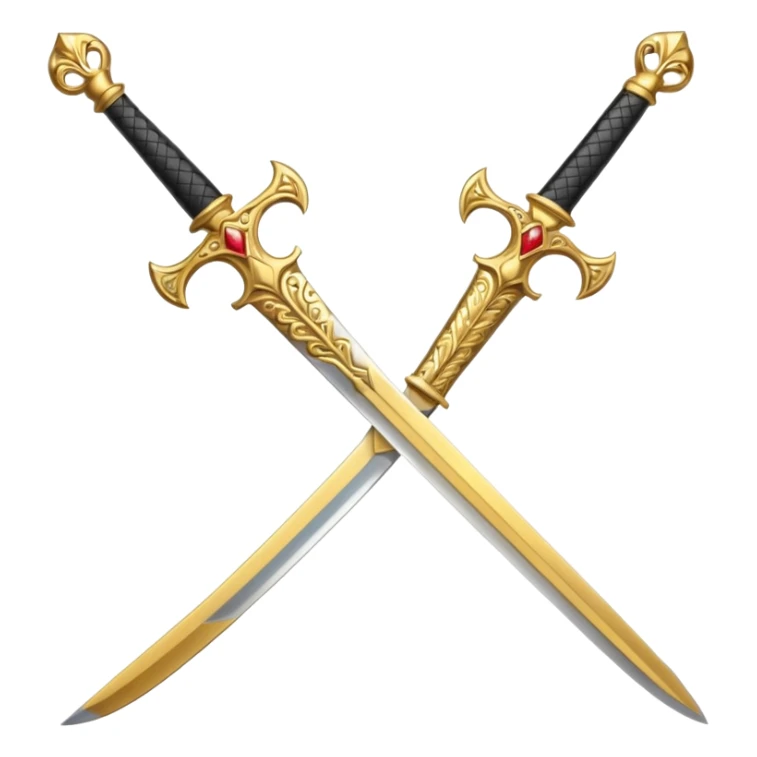 Golden ceremonial sword — engraved handle, decorative sticker