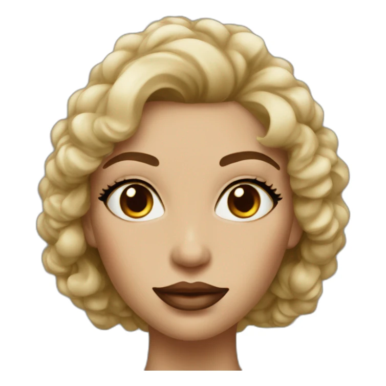 Woman with voluminous and natural lips. Very pretty sticker