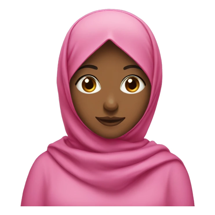 Girl wearing pink hijab sticker