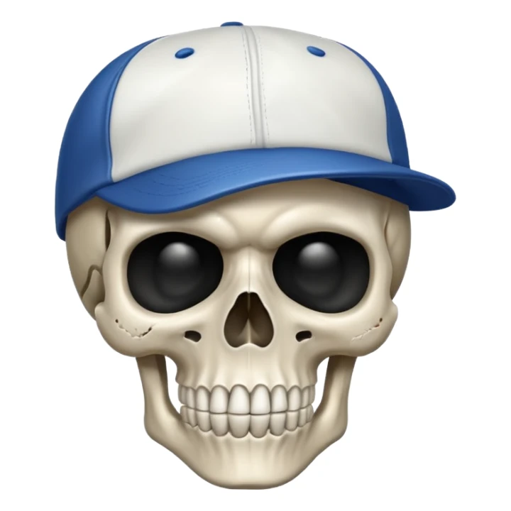 Tête de mort avec casquette sticker