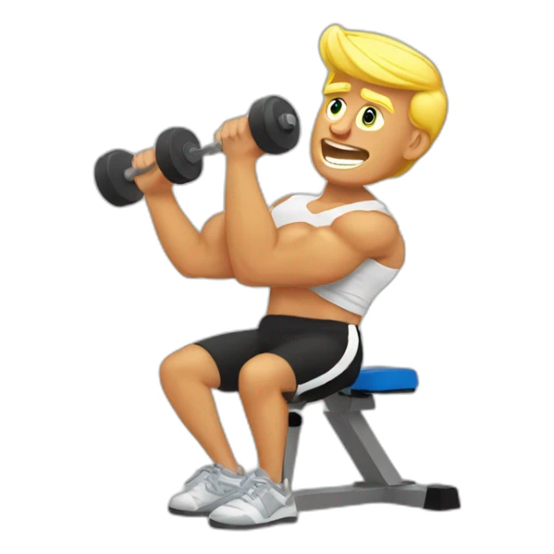 trump hitting the gym sticker